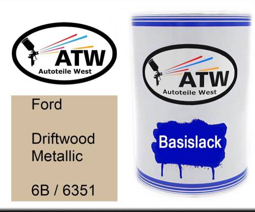 Ford, Driftwood Metallic, 6B / 6351: 500ml Lackdose, von ATW Autoteile West.